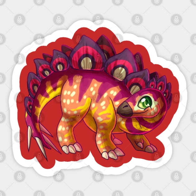 Stegosaurus Sticker by cometkins